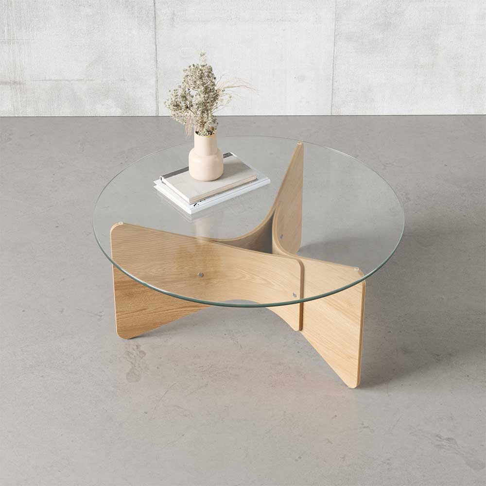 שולחן קפה עגול Madera עץ טבעי - Image 3