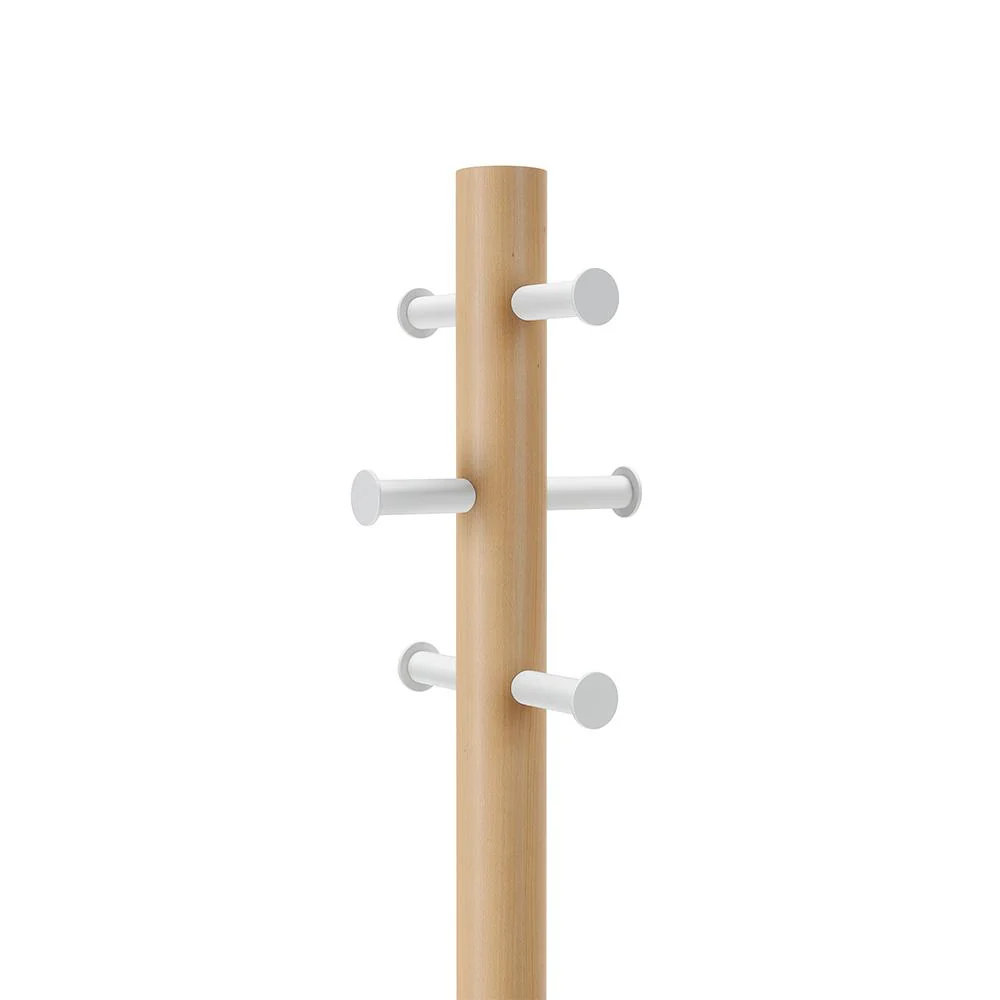 מתלה מעילים ושולחן צד לבן - Image 7