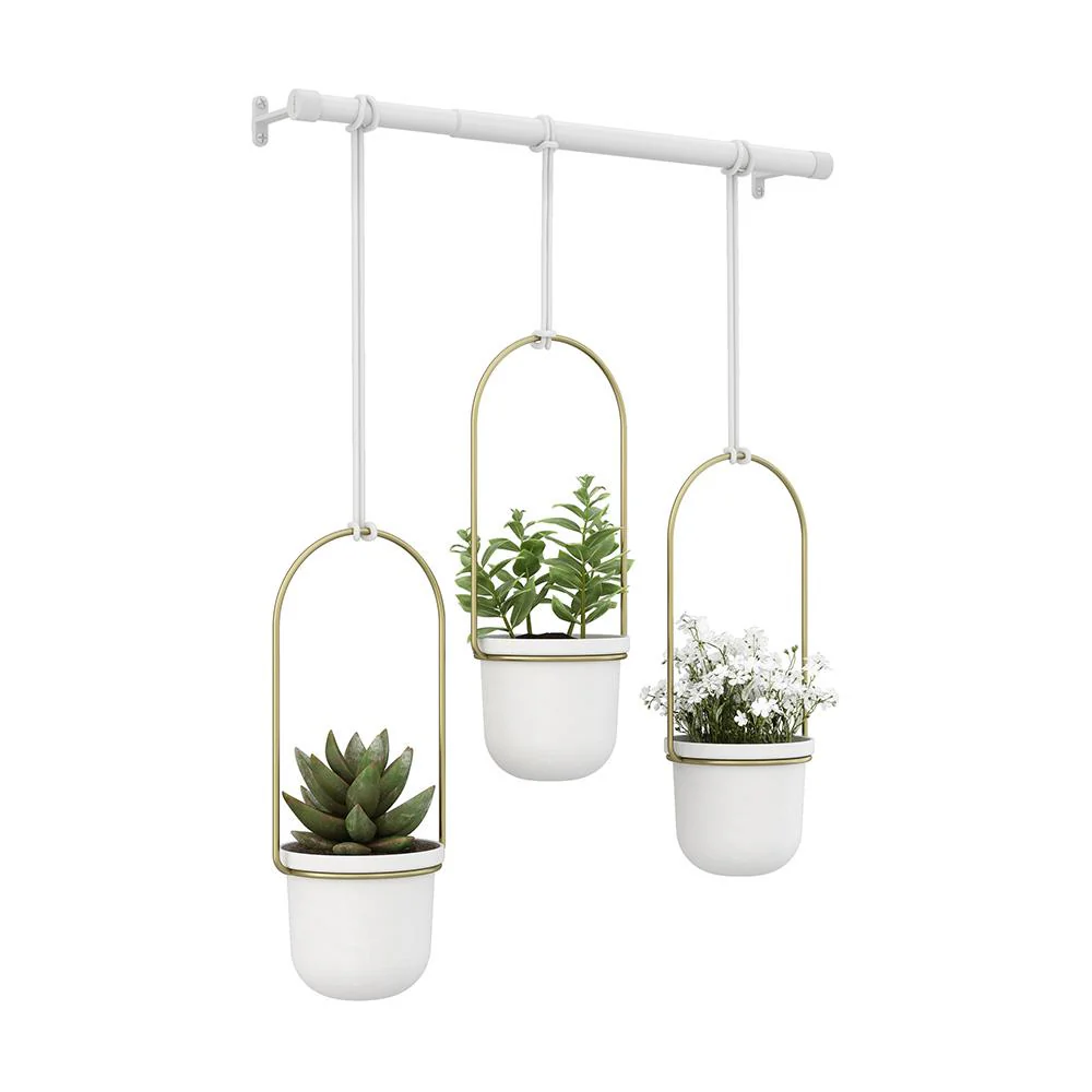 מעמדי עציצים Triflora נתלים לבן - Image 4