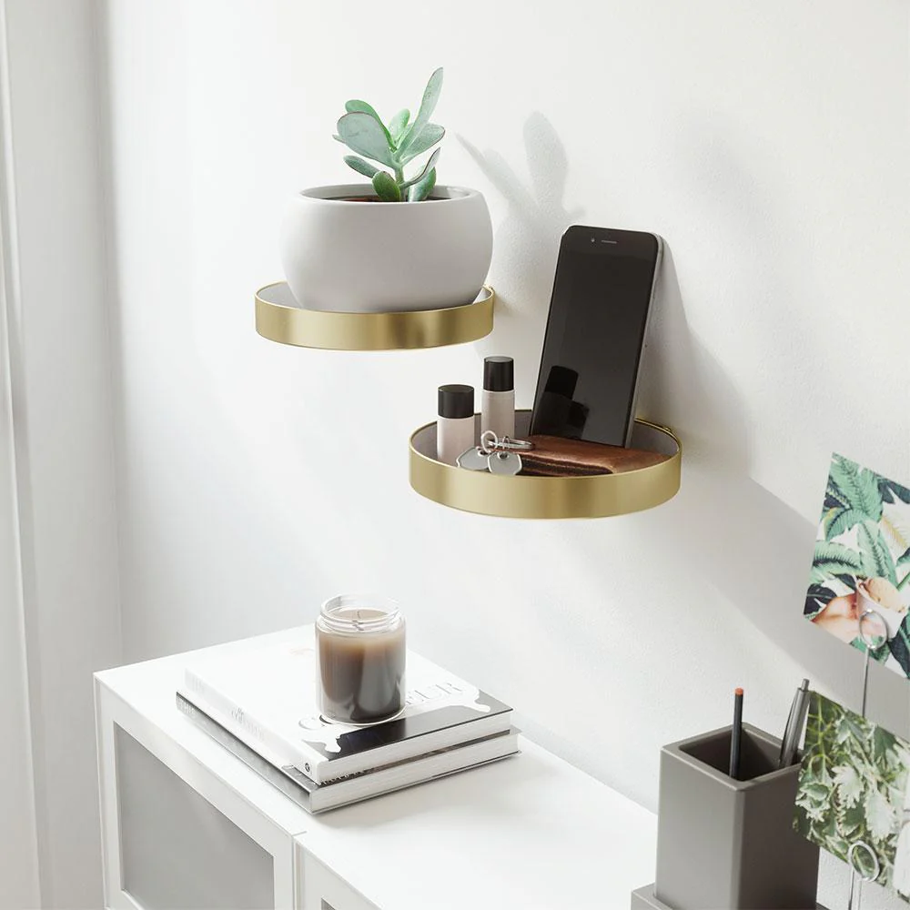 סט 2 מדפים עגולים נתלים Perch shelf - Image 2
