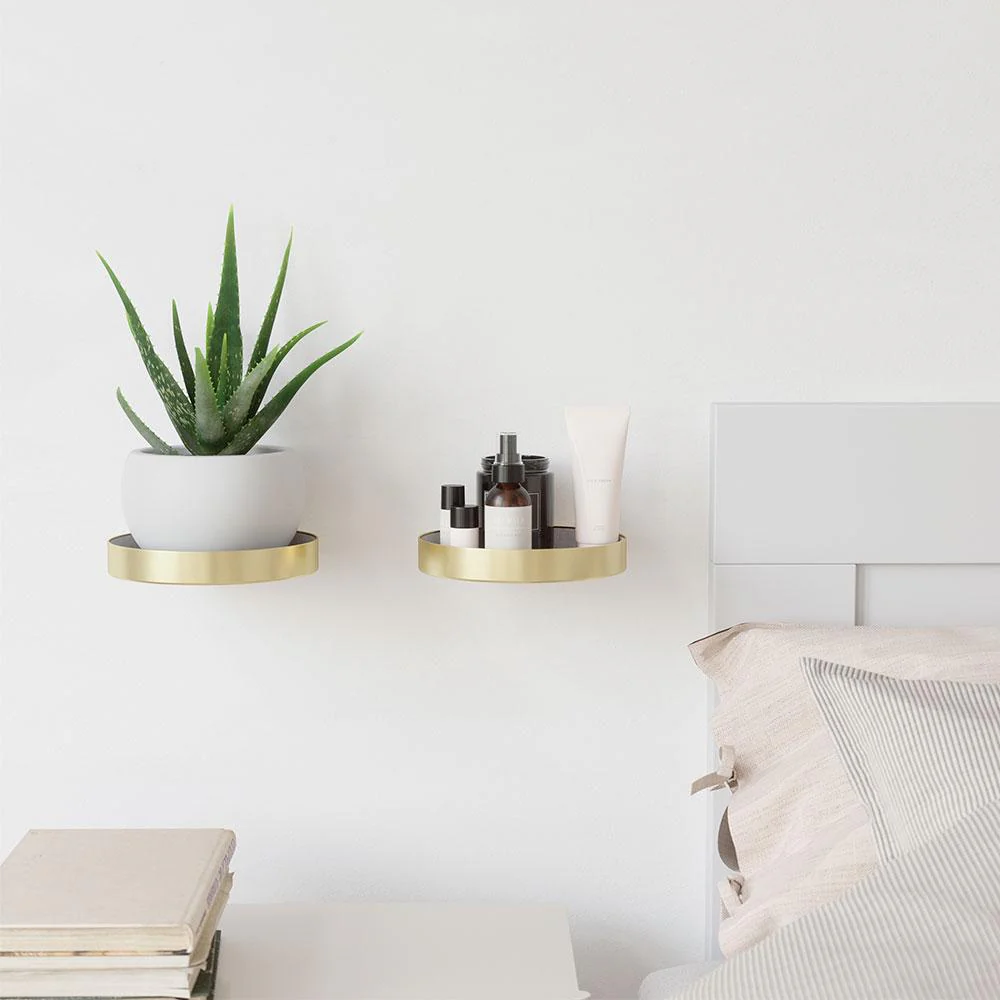 סט 2 מדפים עגולים נתלים Perch shelf - Image 3