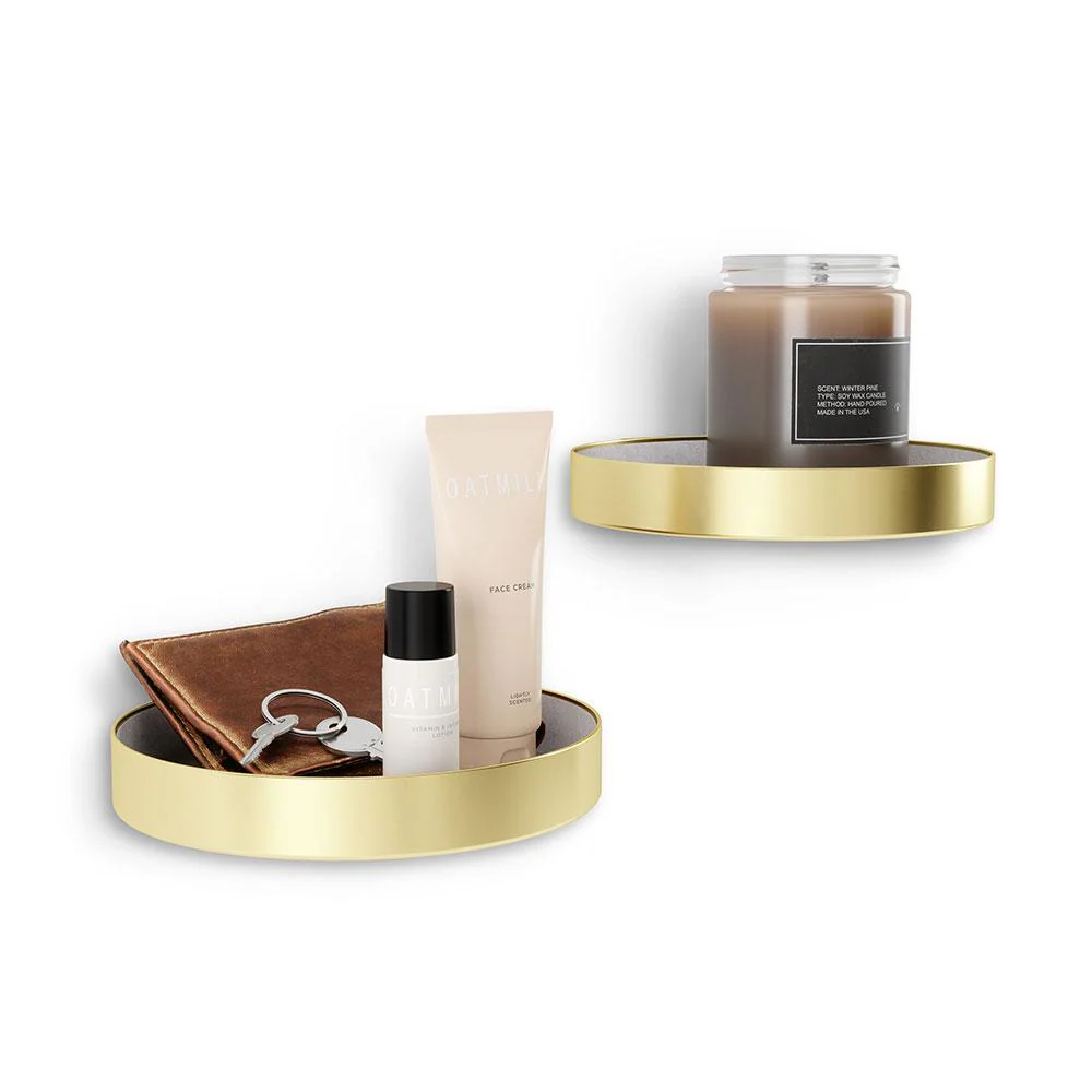 סט 2 מדפים עגולים נתלים Perch shelf - Image 4