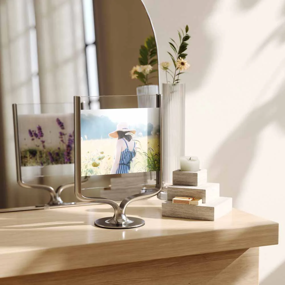 מסגרת עומדת 5X7 WISHBONE כסוף - Image 2