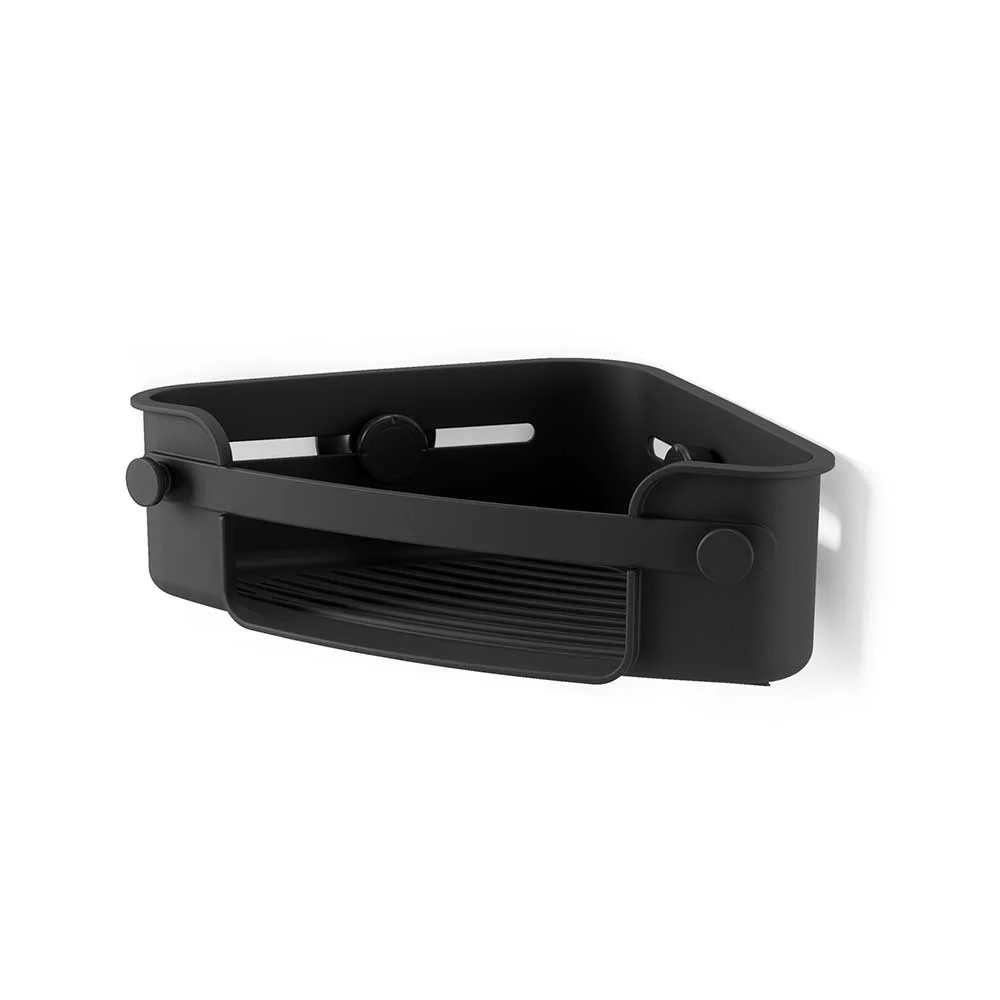 מדף אמבטיה פינתי Flex Gel שחור - Image 6