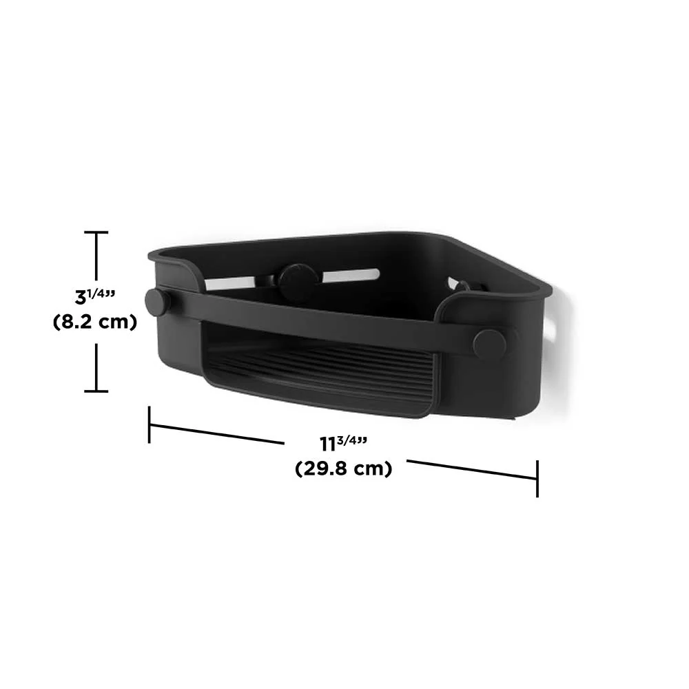 מדף אמבטיה פינתי Flex Gel שחור - Image 7