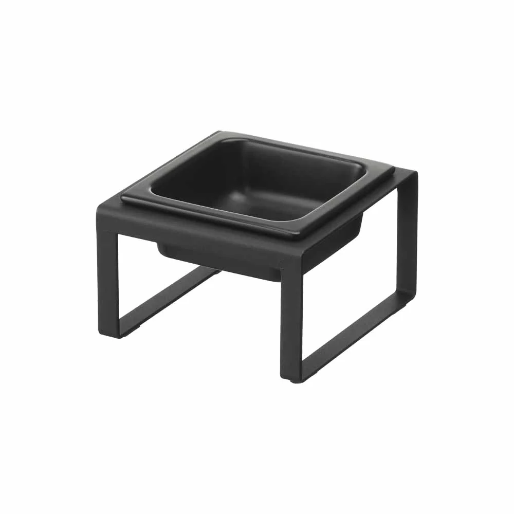 מעמד לקערות חיות מחמד יחיד שחור - Image 3