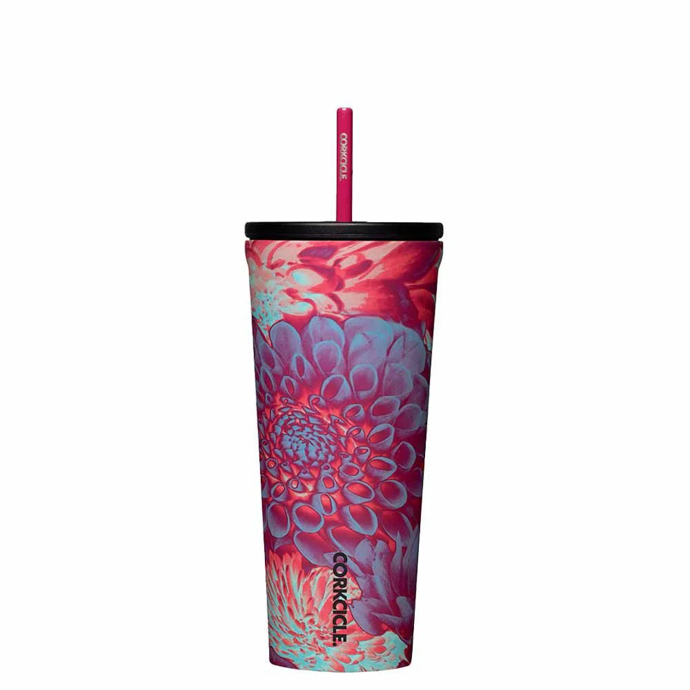 כוס פיית קש 710ML פרחוני