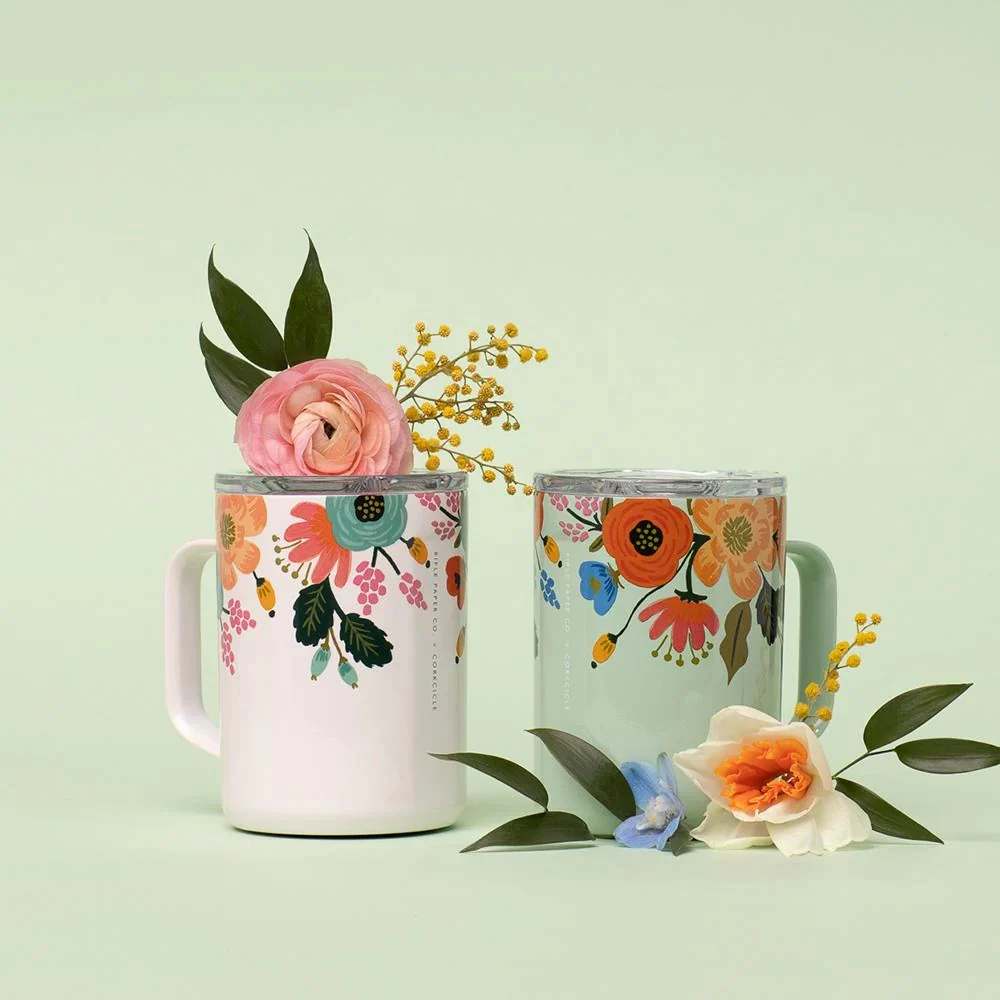 ספל 475ML MUG פרחוני קרם - Image 2