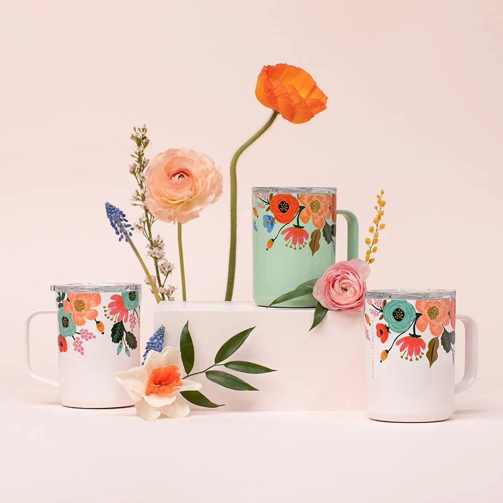 ספל 475ML MUG פרחוני קרם - Image 3