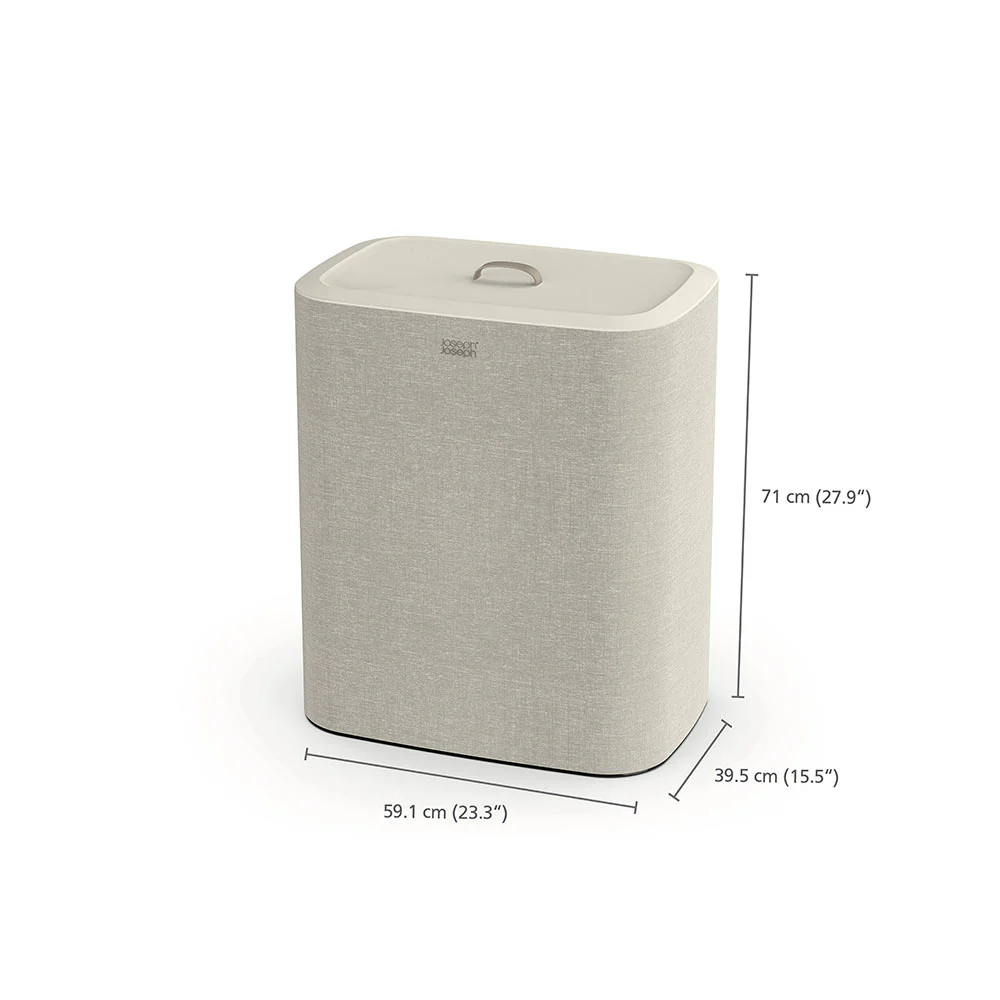 סל כביסה 3 תאים Tota 90L בז' - Image 9