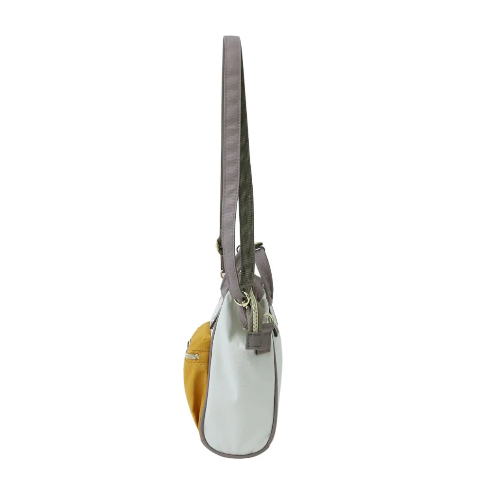 תיק צד מיני CrossBottle אפור לבן צהוב 3225 - Image 3