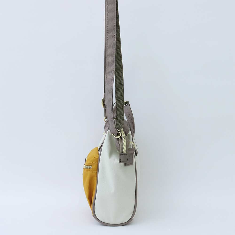 תיק צד מיני CrossBottle אפור לבן צהוב 3225 - Image 7