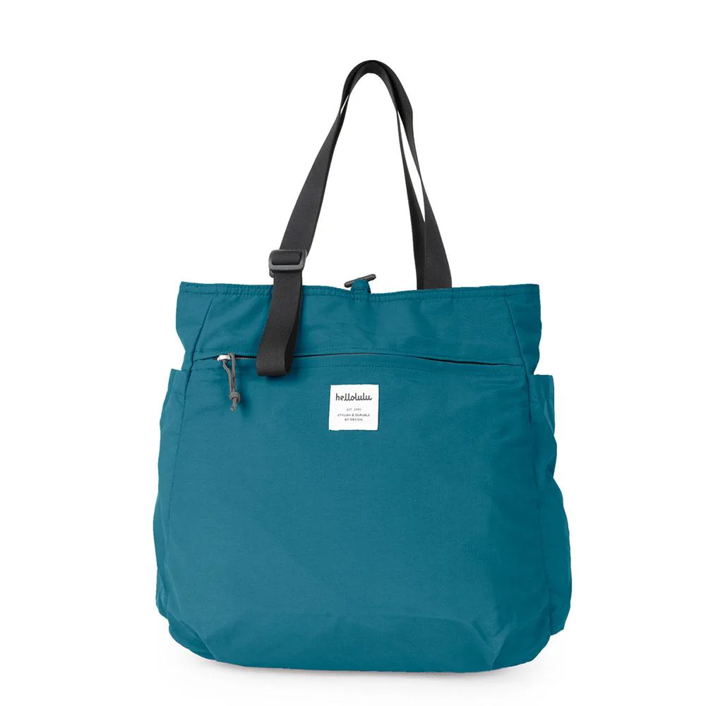 תיק tote דו צדדי שחור\טורקיז