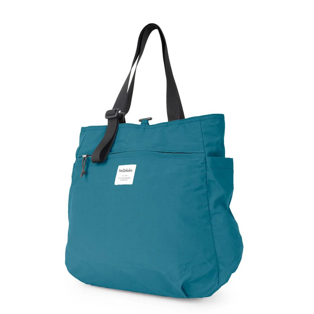 תיק tote דו צדדי שחור\טורקיז - Image 8