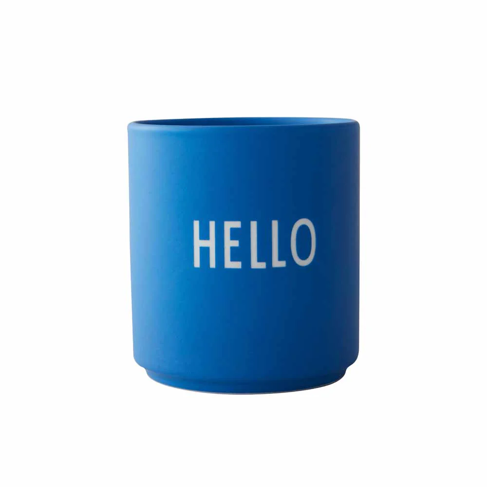 כוס פורצלן HELLO כחול