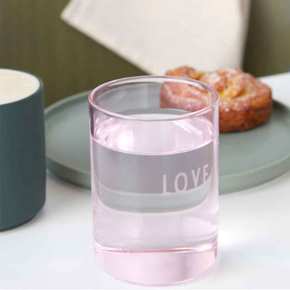 כוס שתייה זכוכית Love סגול - Image 2