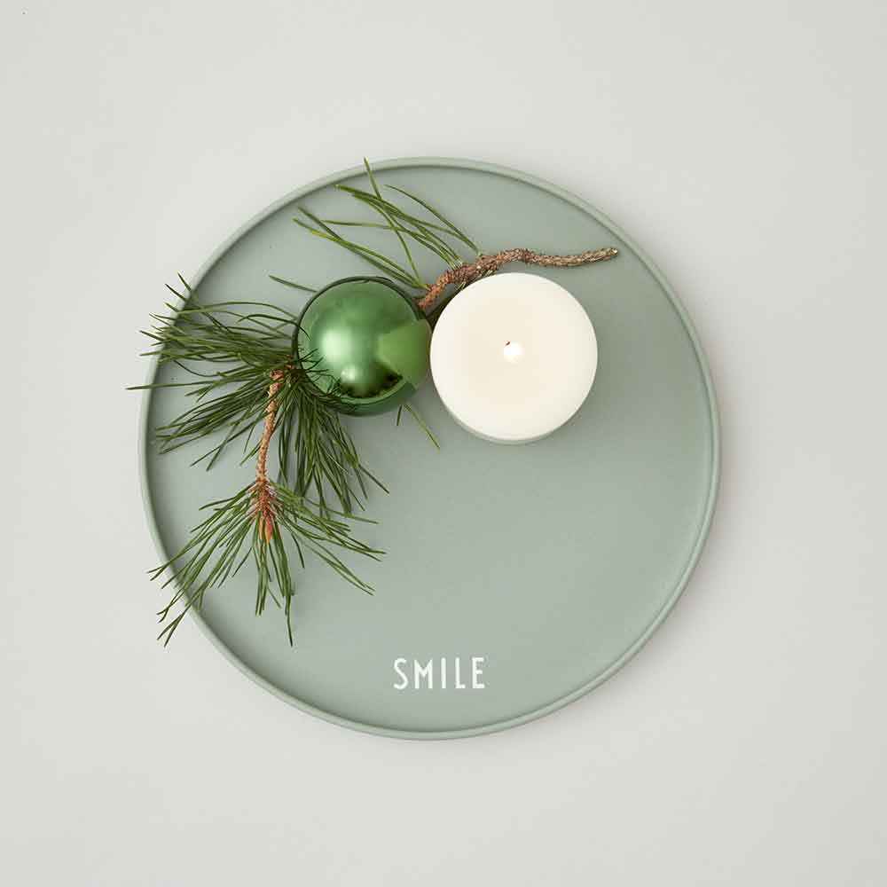 צלחת פורצלן Smile ירוק - Image 3