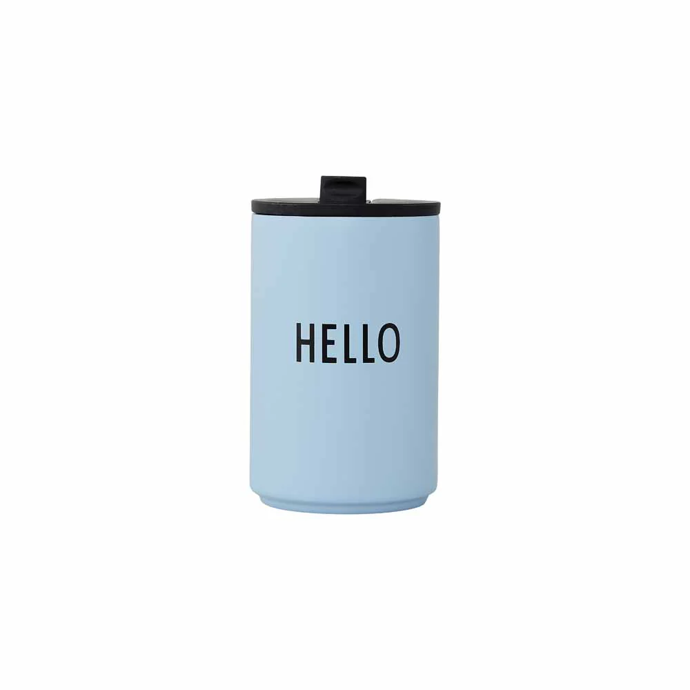 כוס שתיה תרמית HELLO תכלת