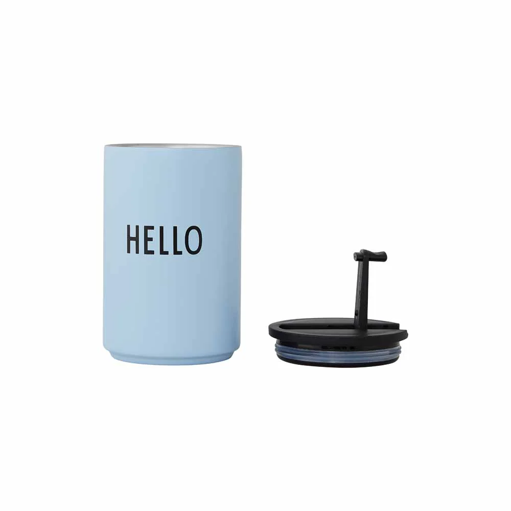 כוס שתיה תרמית HELLO תכלת - Image 5