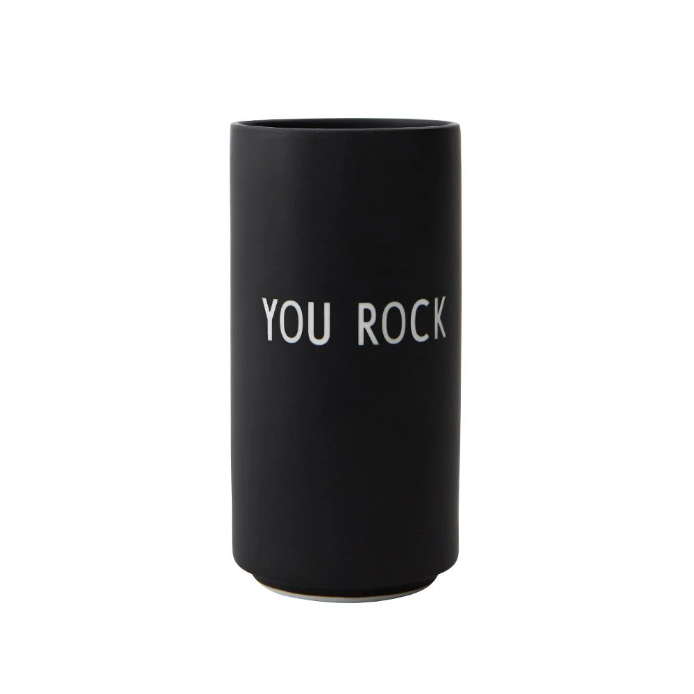 אגרטל פורצלן You Rock שחור