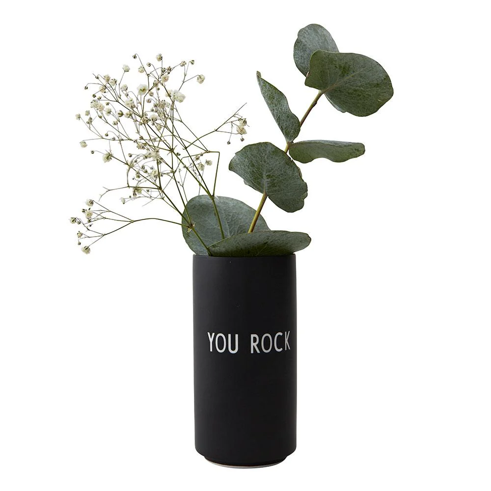 אגרטל פורצלן You Rock שחור - Image 2