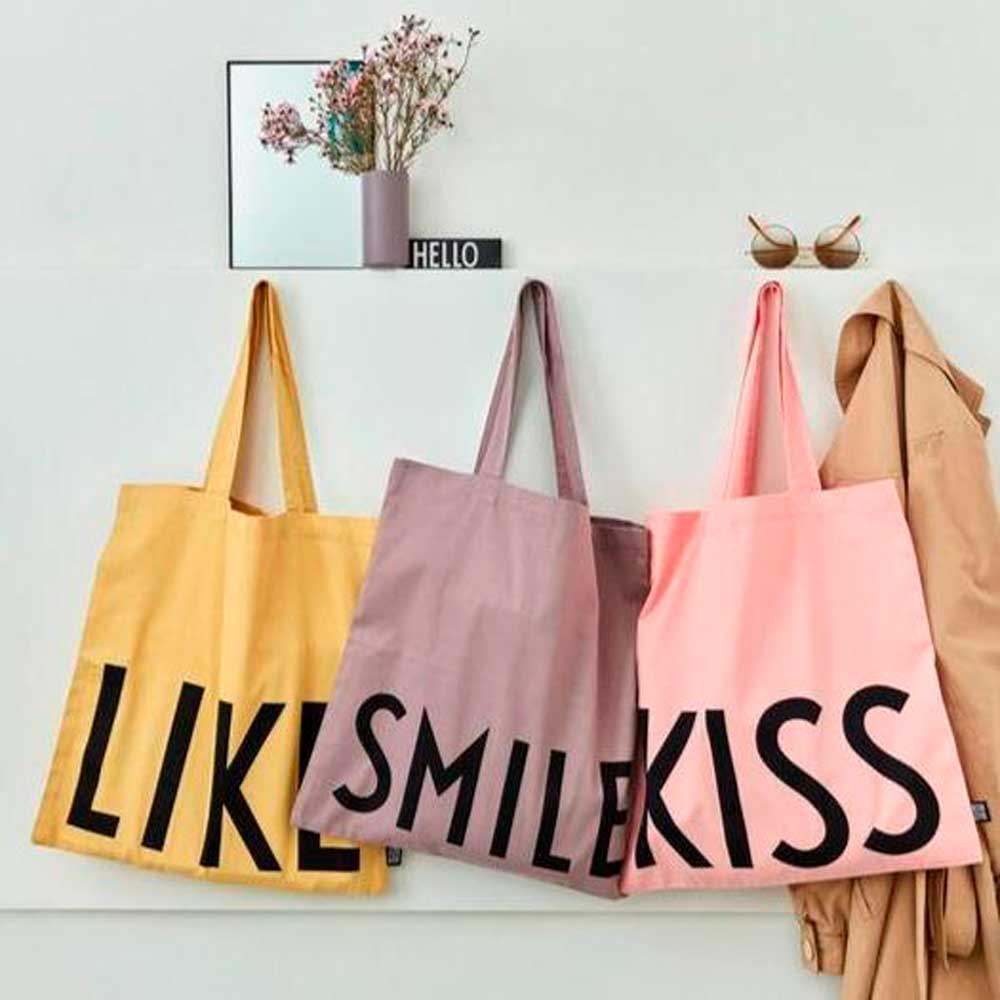 תיק Tote סגול Smile - Image 2