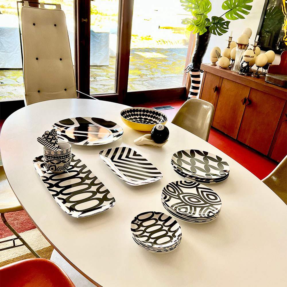 מגש מלבני קטן Black White - Image 4