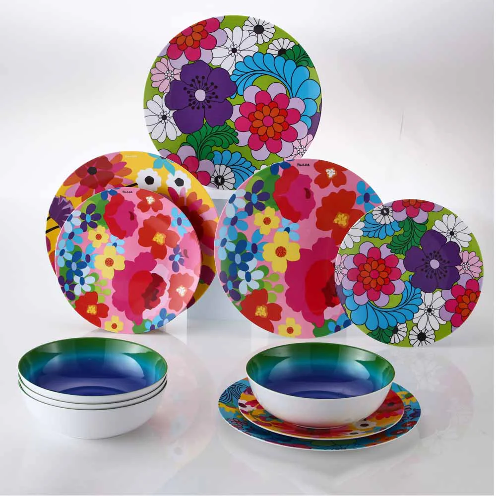 סט 4 צלחות בינוניות Floral - Image 2