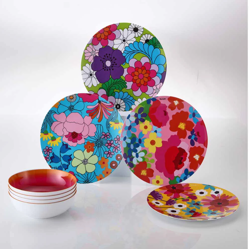 סט 4 צלחות גדולות Floral - Image 3