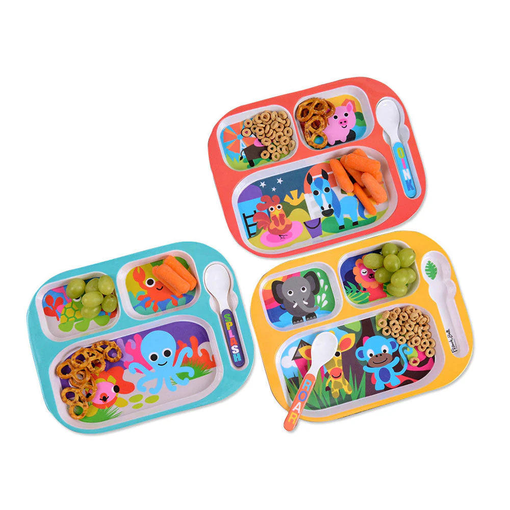 צלחת מחולקת חיות חווה - Image 3