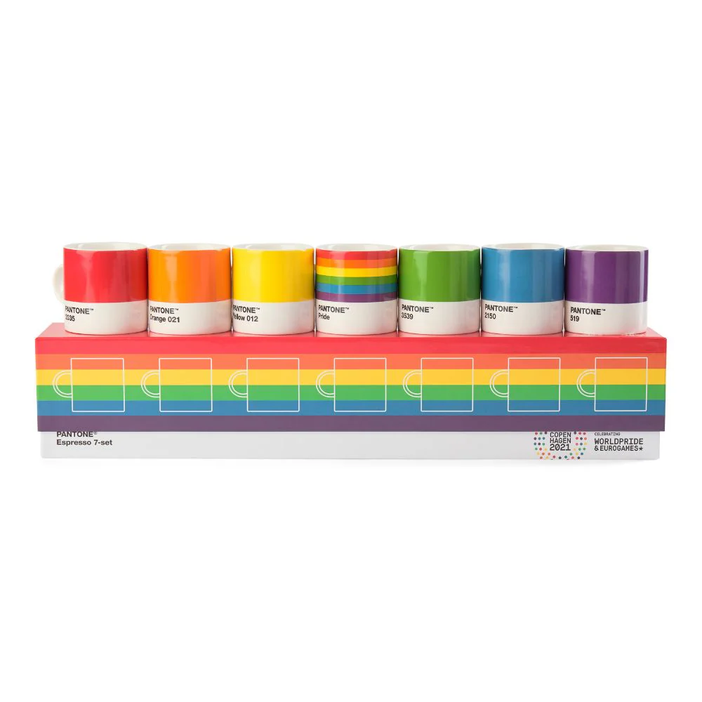 סט 7 כוסות אספרסו Pantone גאווה