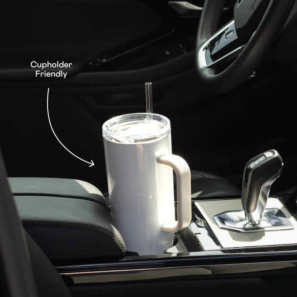 כוס CRUISER 1200ML לבן מנצנץ - Image 2