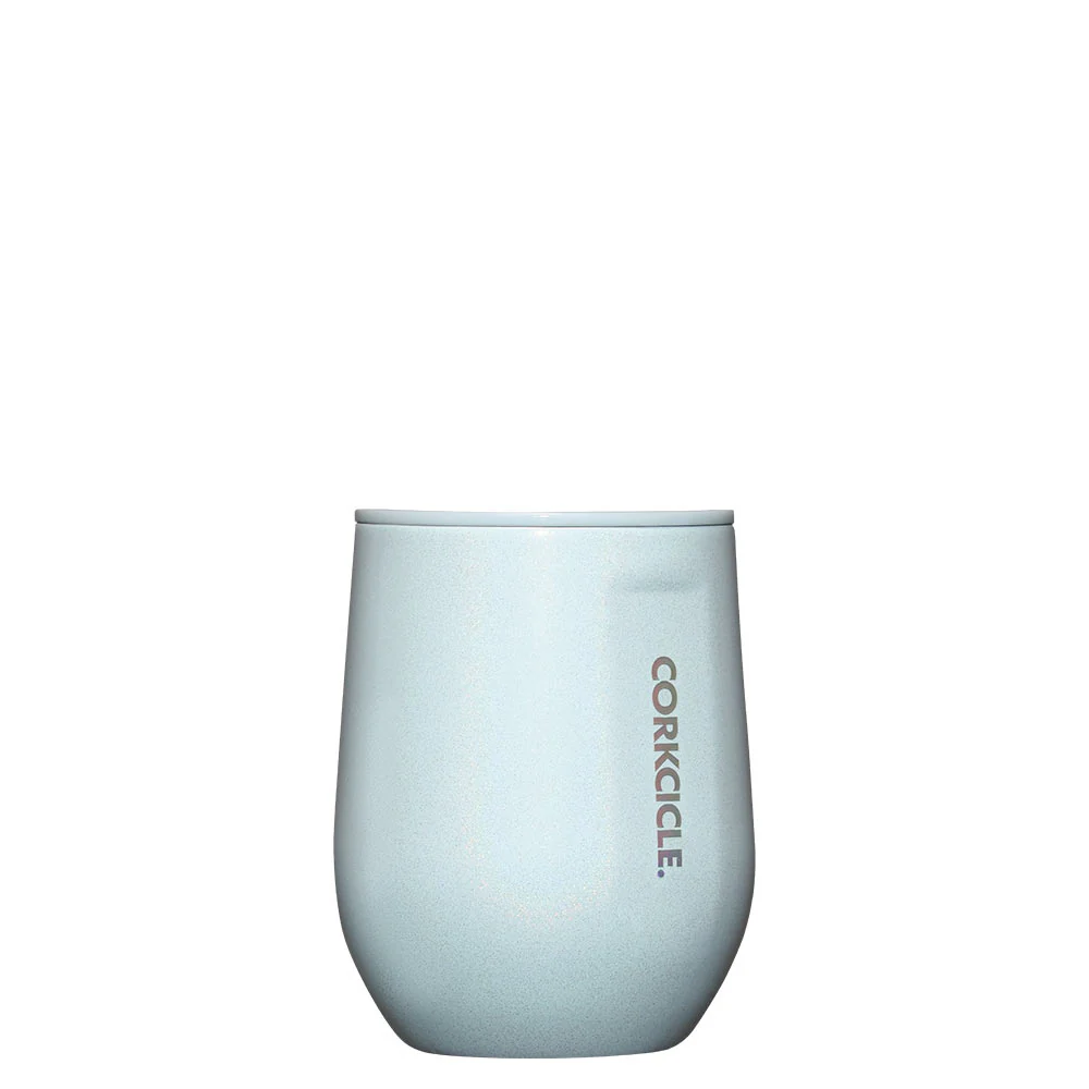 כוס STEMLESS 350ML תכלת נוצץ