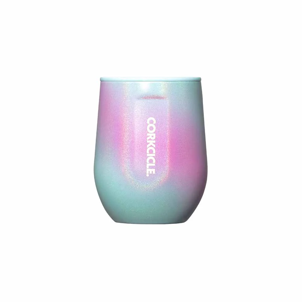 כוס STEMLESS 350ML כחול ורוד מנצנץ - Image 4