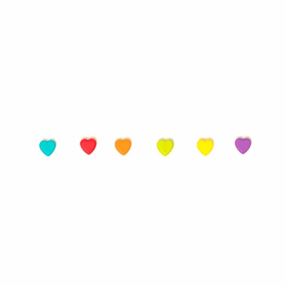 סט 6 מסמני כוסות - לבבות - Image 3
