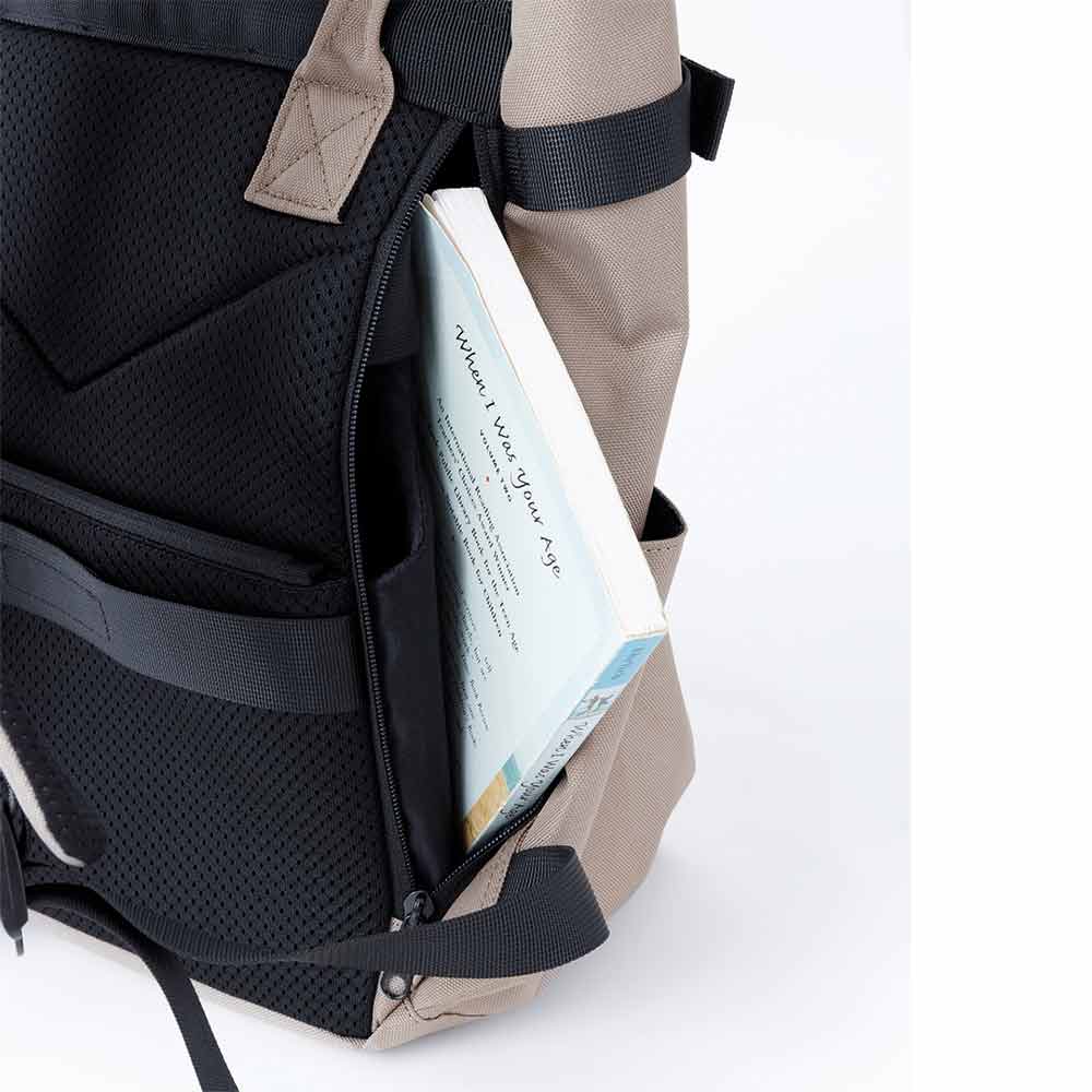 תיק גב 2WAY TOTE SOLID בז' 1112 - Image 3