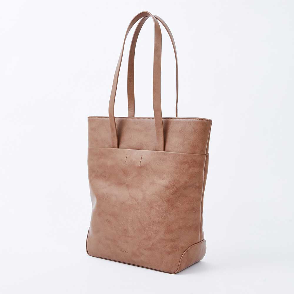 תיק צד Tote Basic חום - Image 2