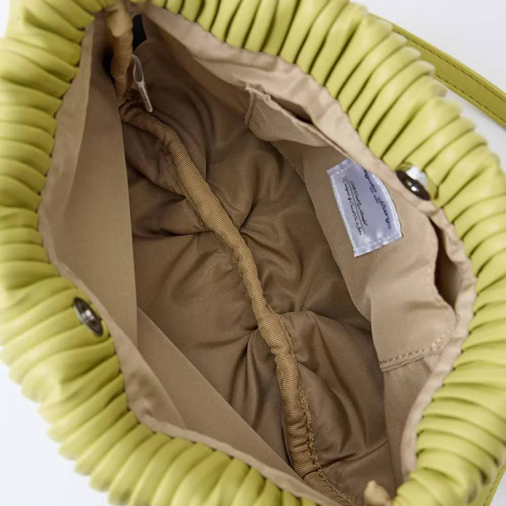 תיק צד מיני PLEATS ירוק ליים 0201 - Image 2