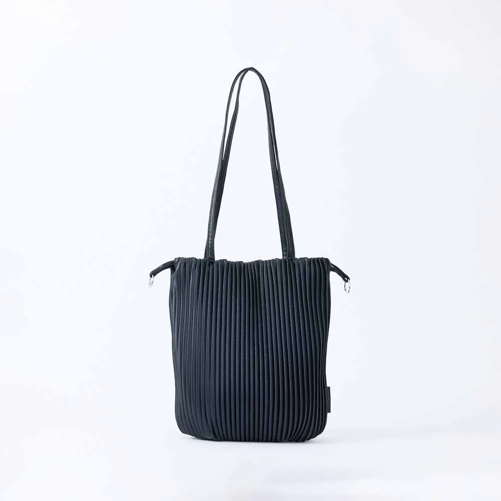 תיק צד TOTE PLEATS שחור 0202 - Image 5
