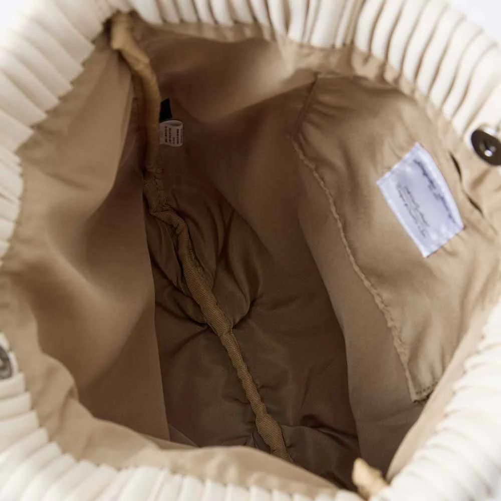תיק צד TOTE PLEATS לבן 0202 - Image 2