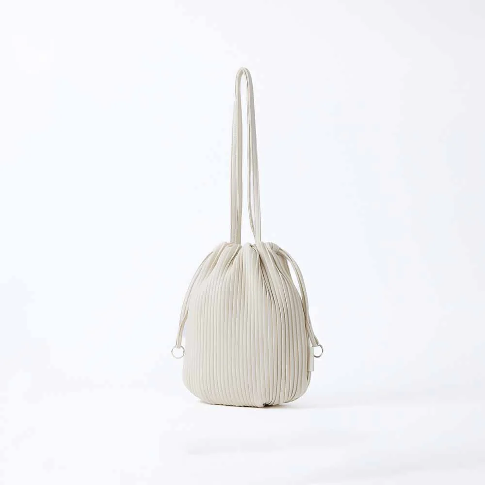 תיק צד TOTE PLEATS לבן 0202 - Image 3