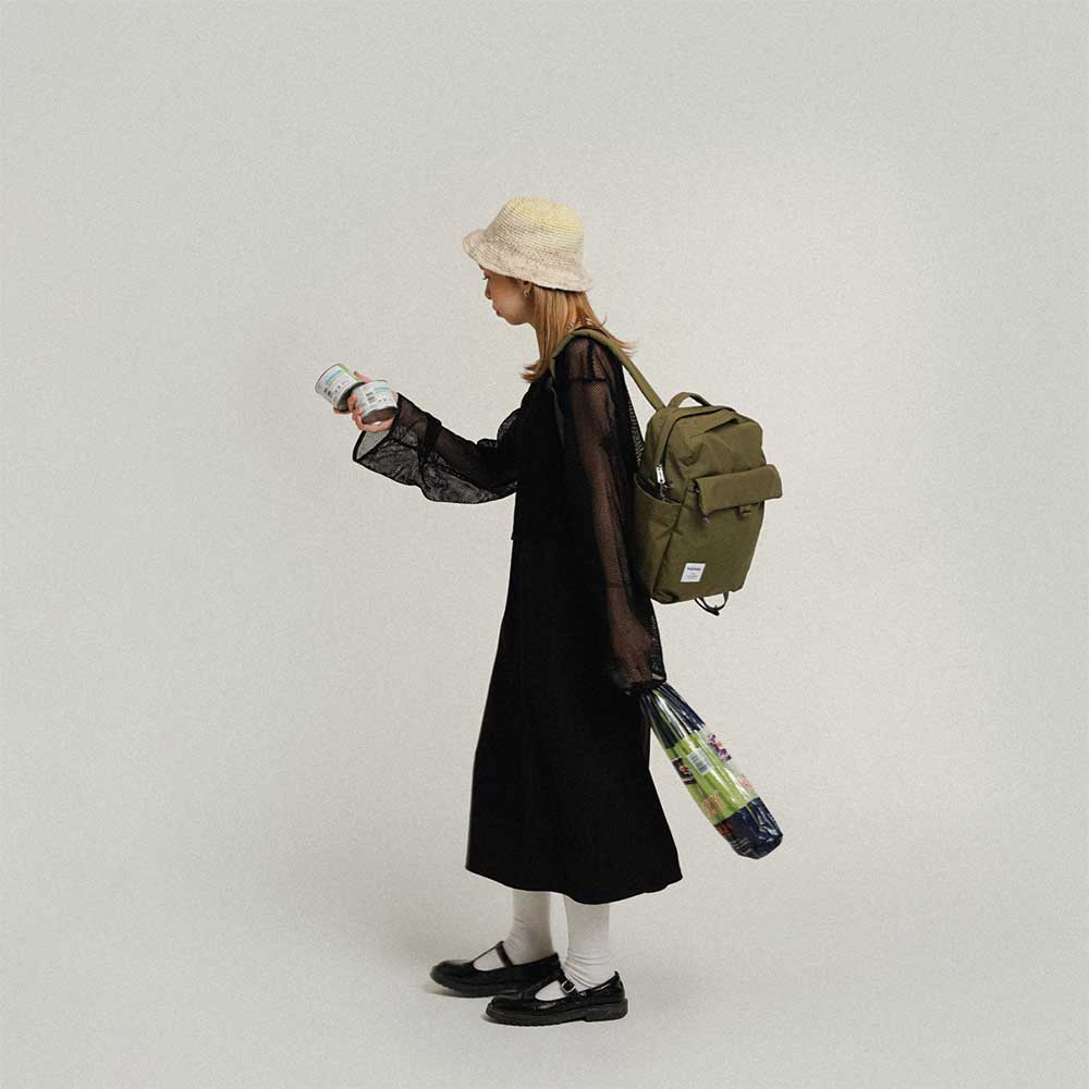 תיק גב MINI CARTER ירוק זית - Image 3