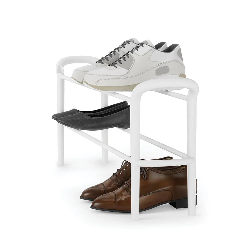 מעמד נעליים 2 קומות SHOESTACK לבן - Image 3