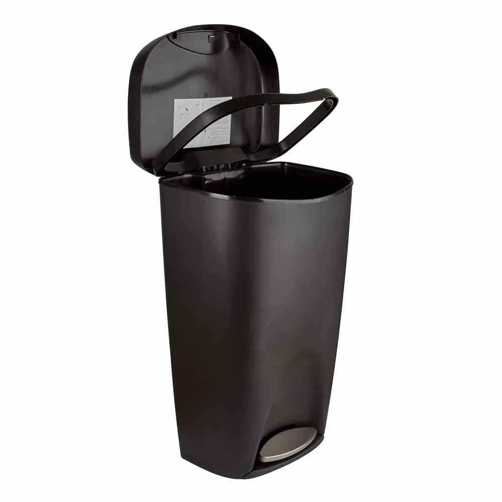 פח עם רגלית דריכה, 50 ליטר BRIM שחור - Image 6