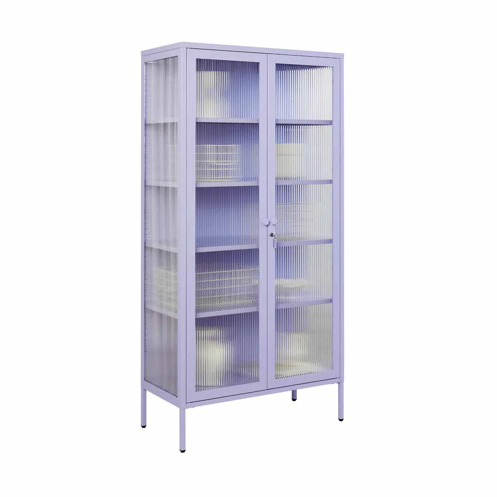 ארון דלתות זכוכית COLLECTOR סגול בהיר - Image 4
