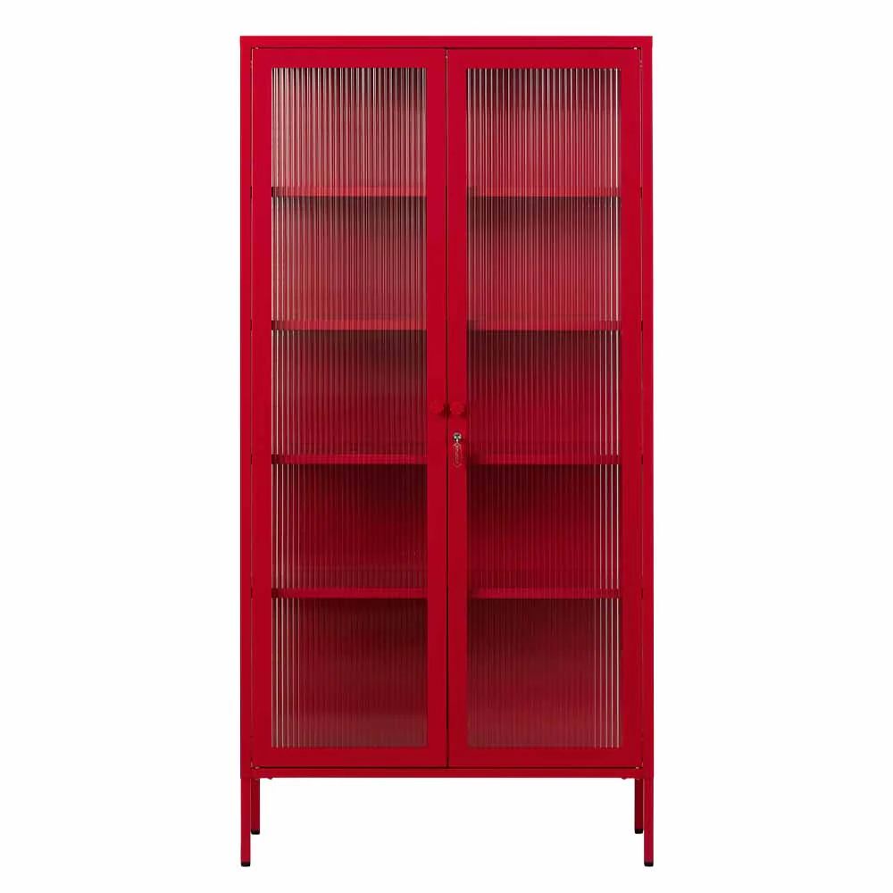 ארון דלתות זכוכית COLLECTOR אדום