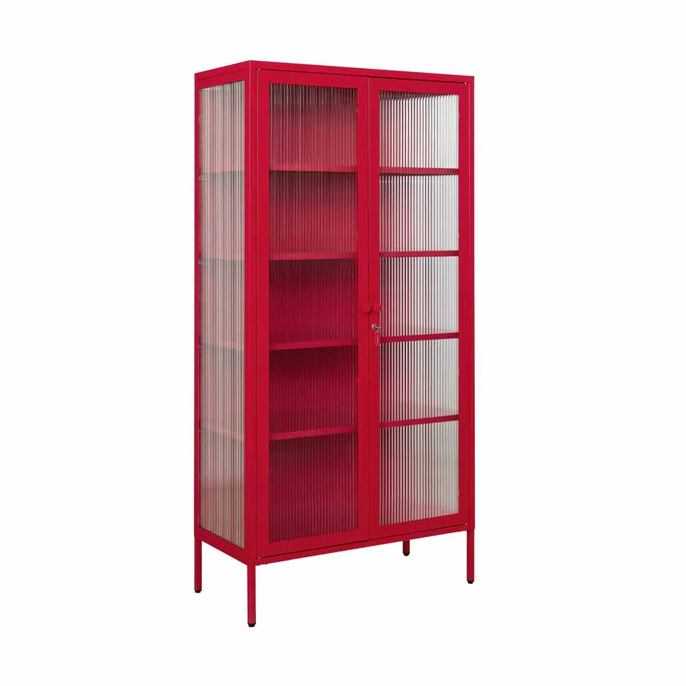 ארון דלתות זכוכית COLLECTOR אדום - Image 3