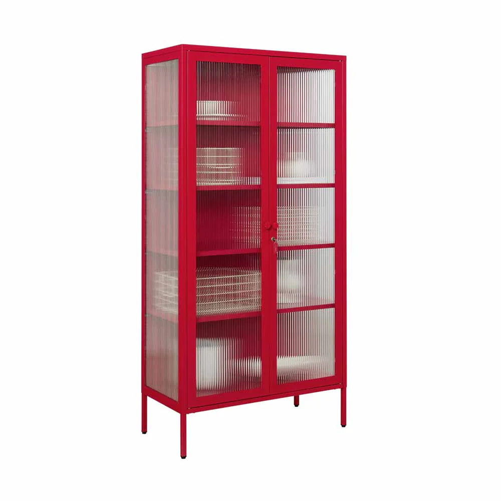 ארון דלתות זכוכית COLLECTOR אדום - Image 4