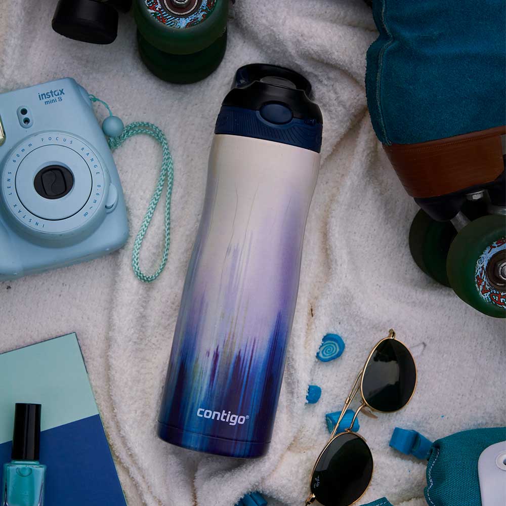 בקבוק מתכת Ashland Chill פסים כחולים 590 מ"ל - Image 2