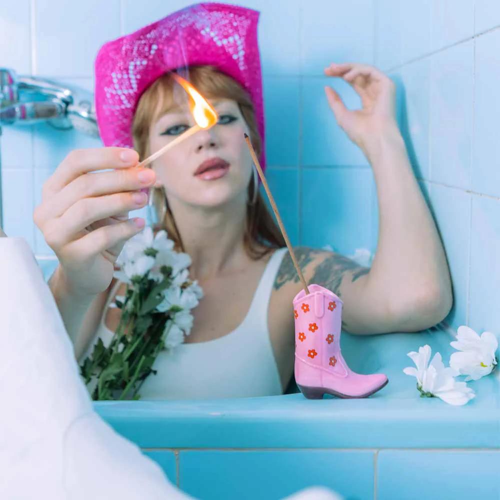 מגף מחזיק קטורת ורוד - רודאו - Image 4